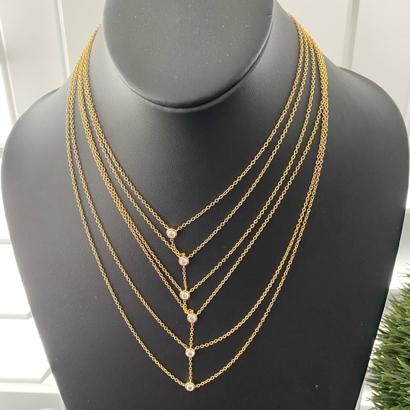 Jessica Simpson (J)new six layer necklace